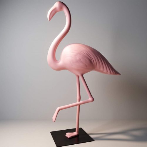 Figurine décorative Grand Flamant 3D - Fuchsia