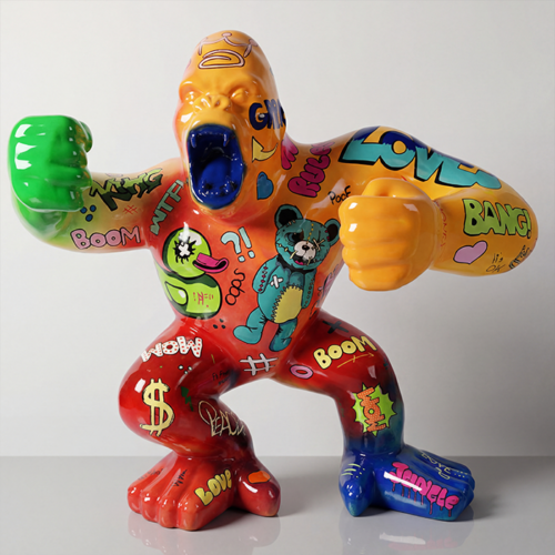Large Boxer Gorilla Figure - Pop Art