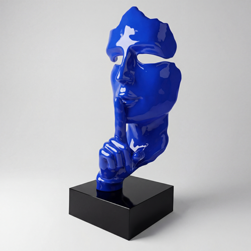 Large Mask on Stand – Blue