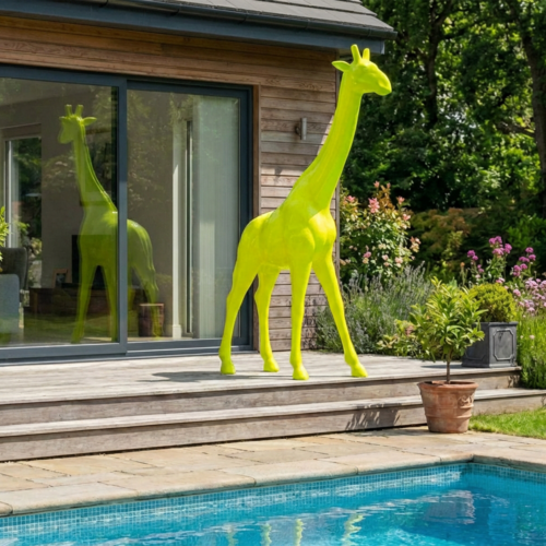 Large Giraffe 230cm – Fluorescent Yellow Version