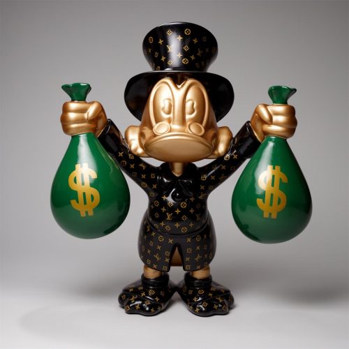 Figurine Décorative – Mini Picsou avec des Sacs d’Argent