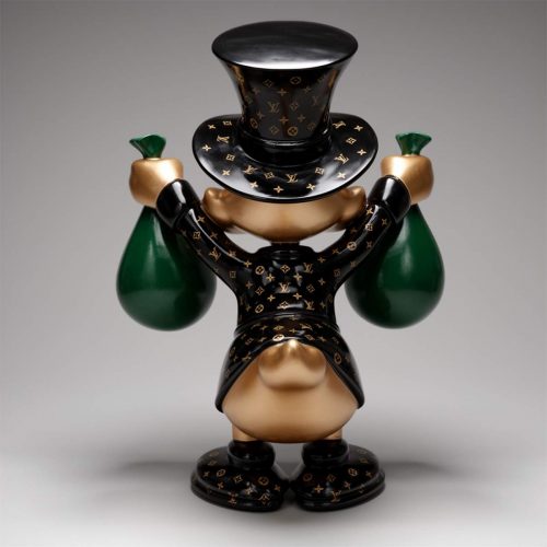Figurine Décorative – Mini Picsou avec des Sacs d’Argent