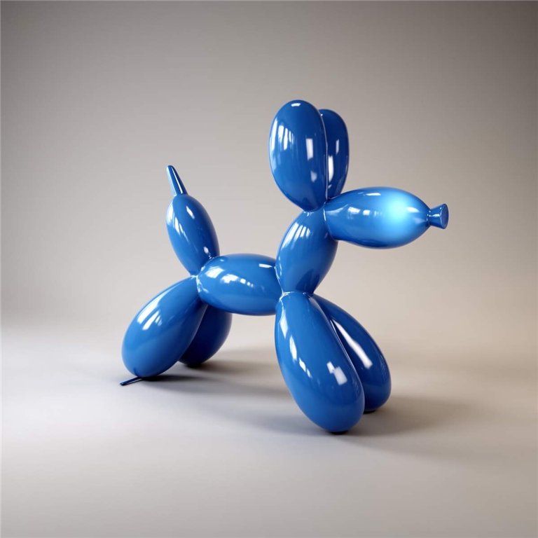 Balloon Dog grande figure décorative - bleu