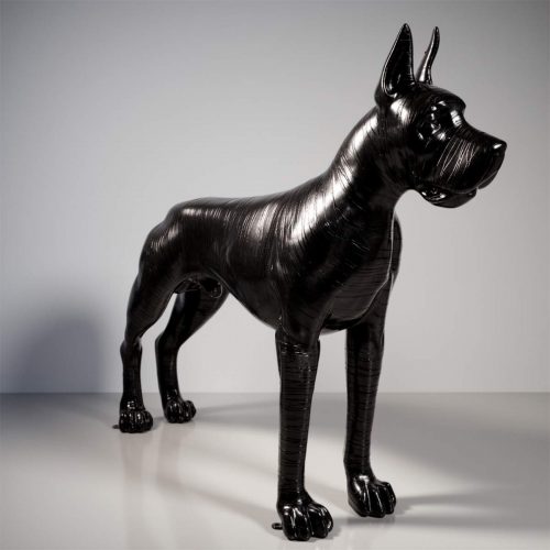 Dog Allemand Vert Recouvert de Peinture