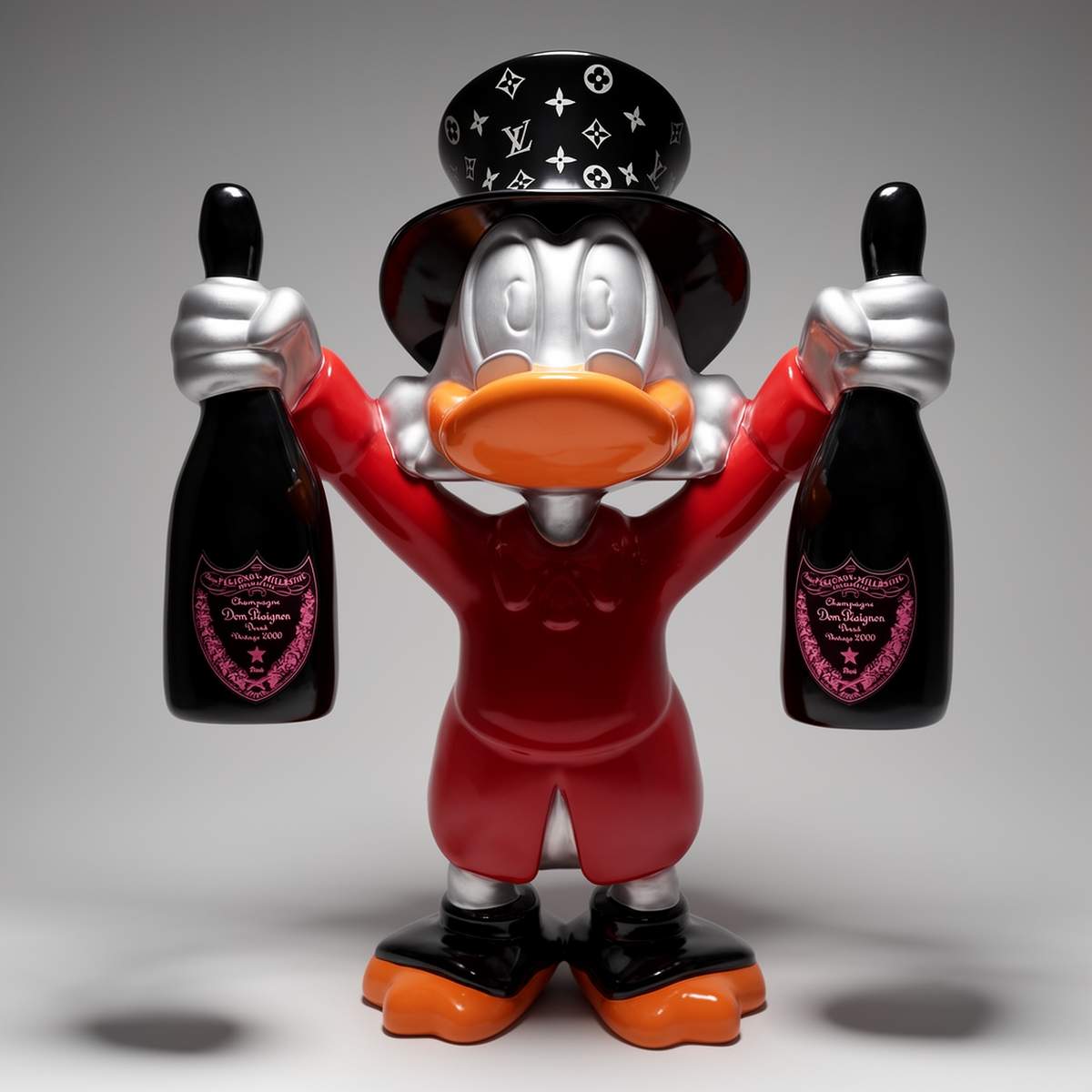 Figurine Décorative – Moyen Picsou avec des Bouteilles