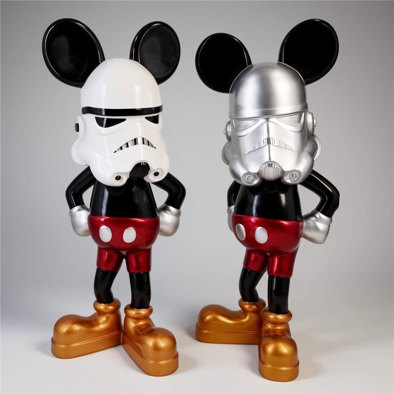 Figurine décorative Souris Stormtrooper Argentée