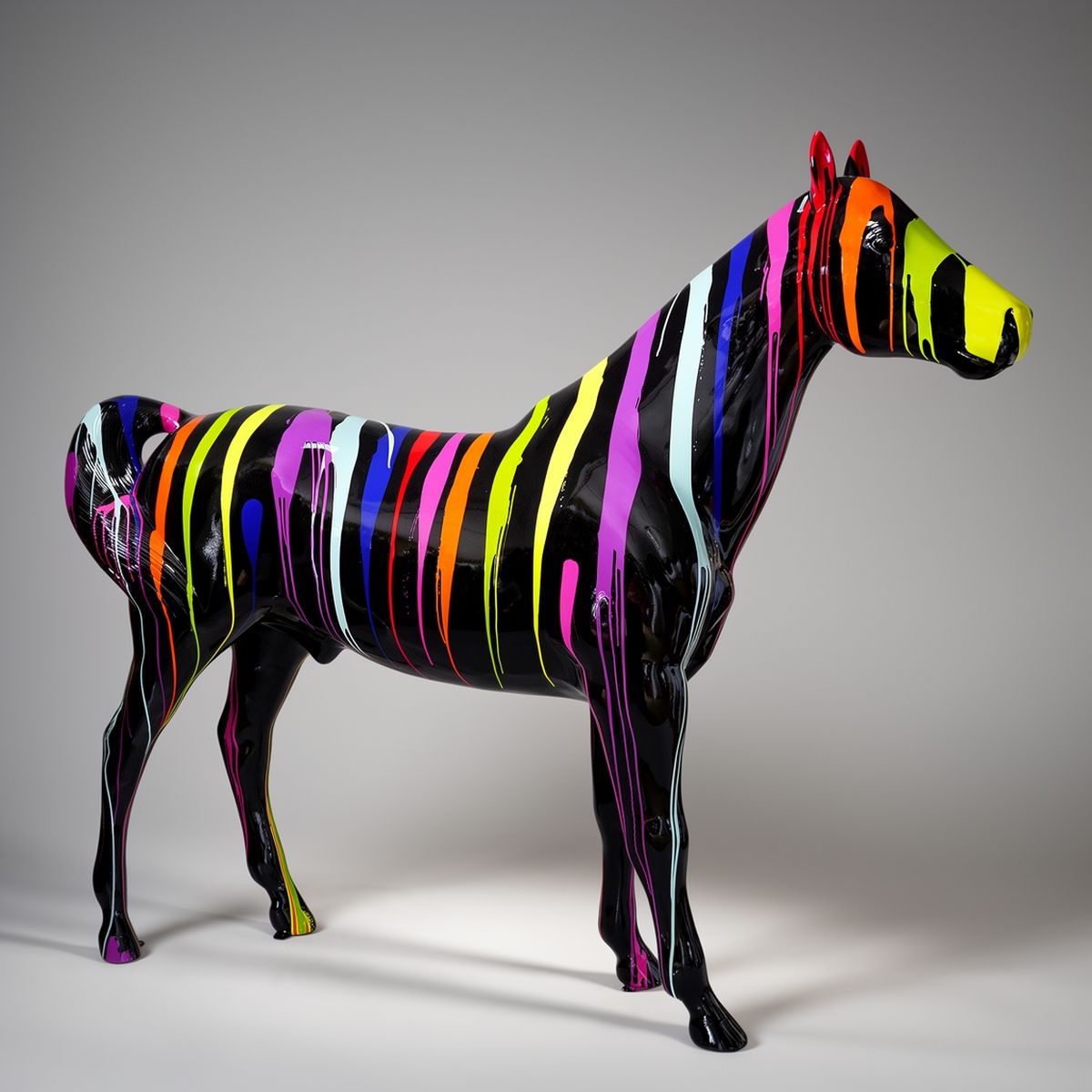 Statue Colorée de Cheval Grandeur Nature – Image 5