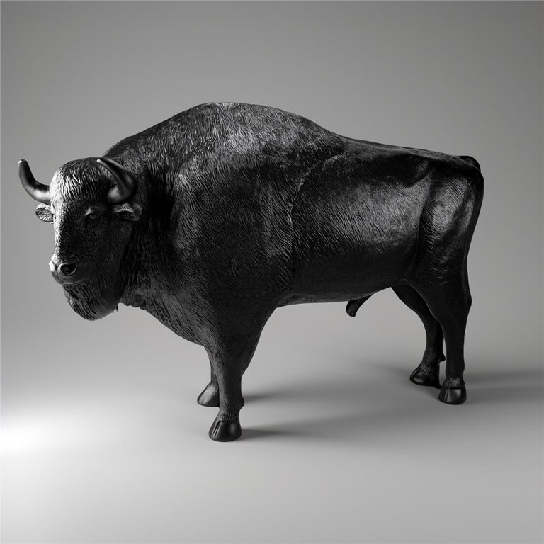 Figurine de bison de taille naturelle