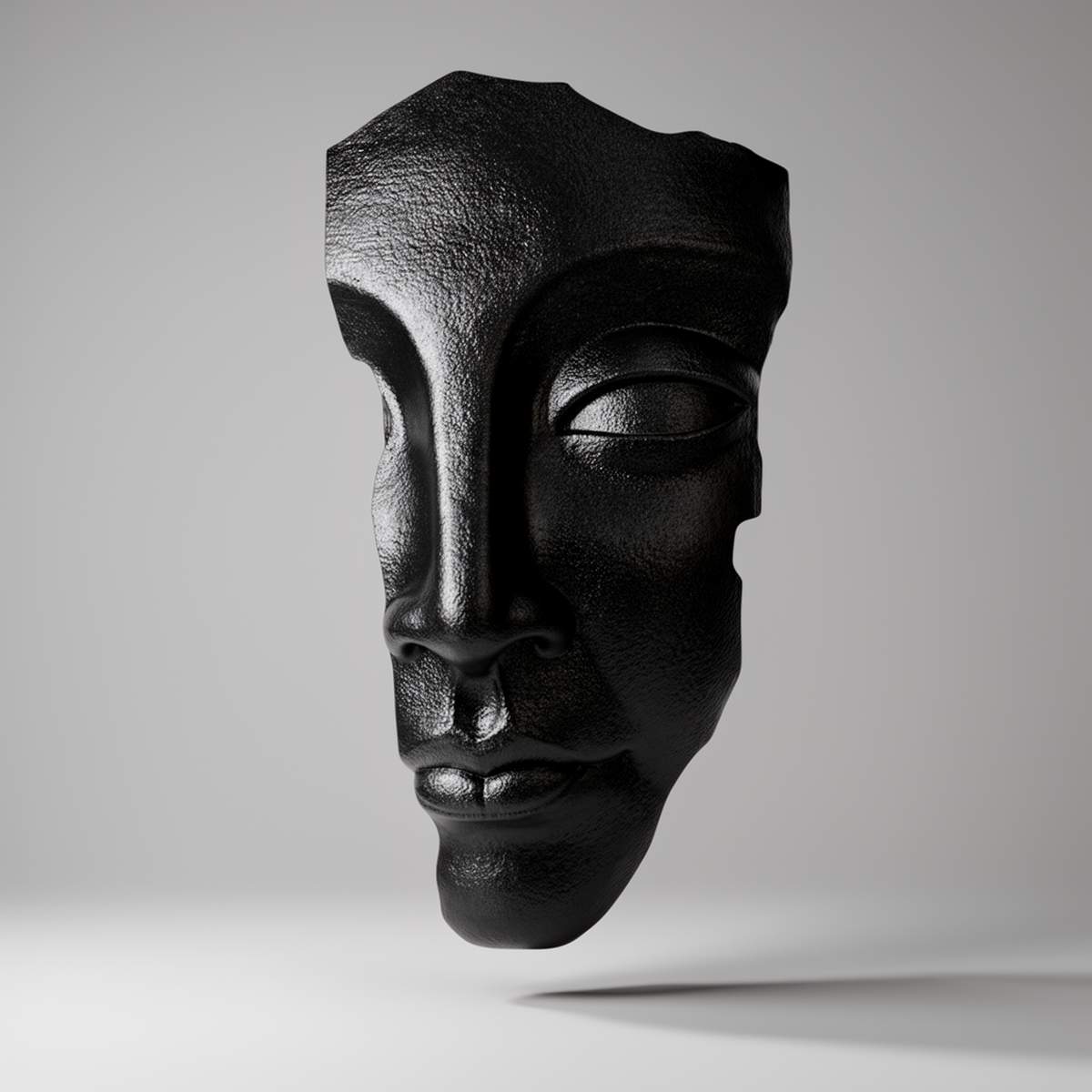 Visage décoratif à suspendre au mur – Couleur noire – Image 2