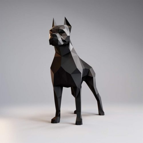 Grande Figure Géométrique - Chien Boxer