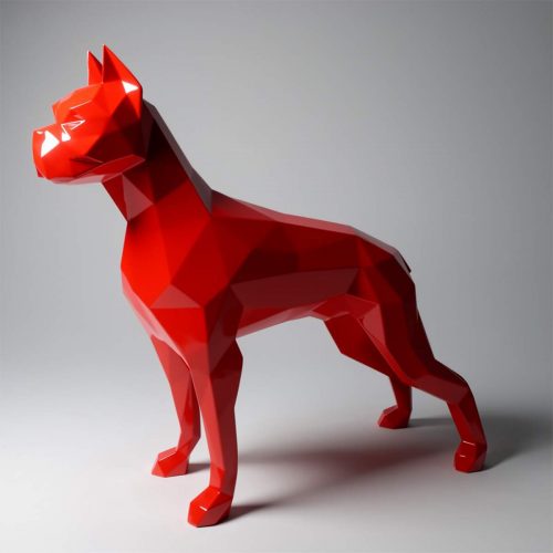 Grande Figure Géométrique - Chien Boxer