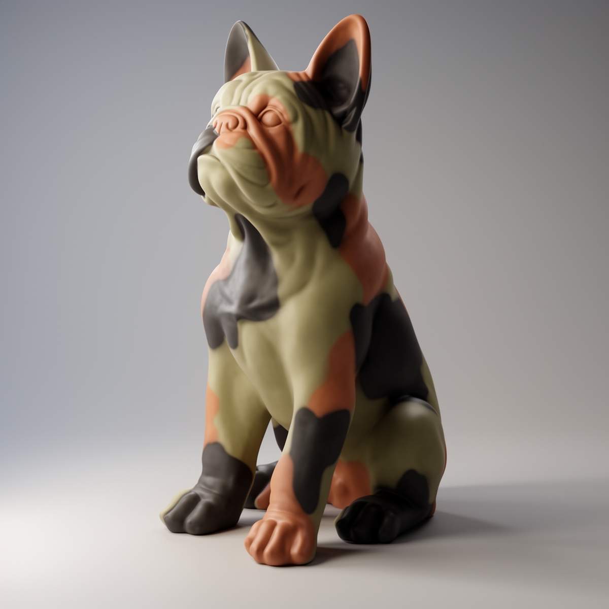 Grande Figure Décorative Bouledogue Français Juki Moro