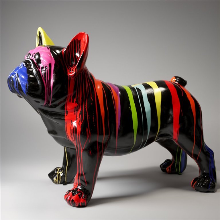 Chien Grande figurine bouledogue français 