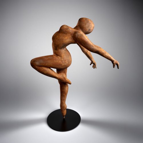 Figure Décorative Ballerine Rouille