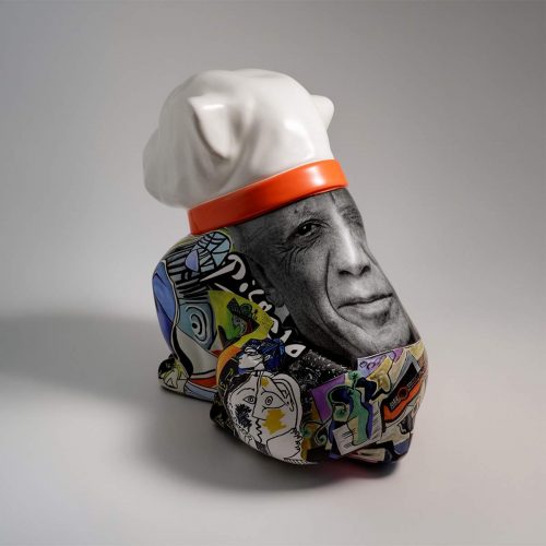 Chien Bulldog Angelo 60cm - Picasso