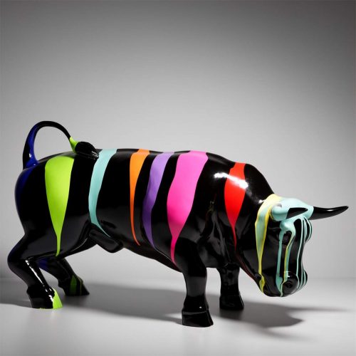 Figurine Décorative Taureau Noir - Trash