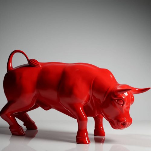 Figurine Décorative Taureau Rouge