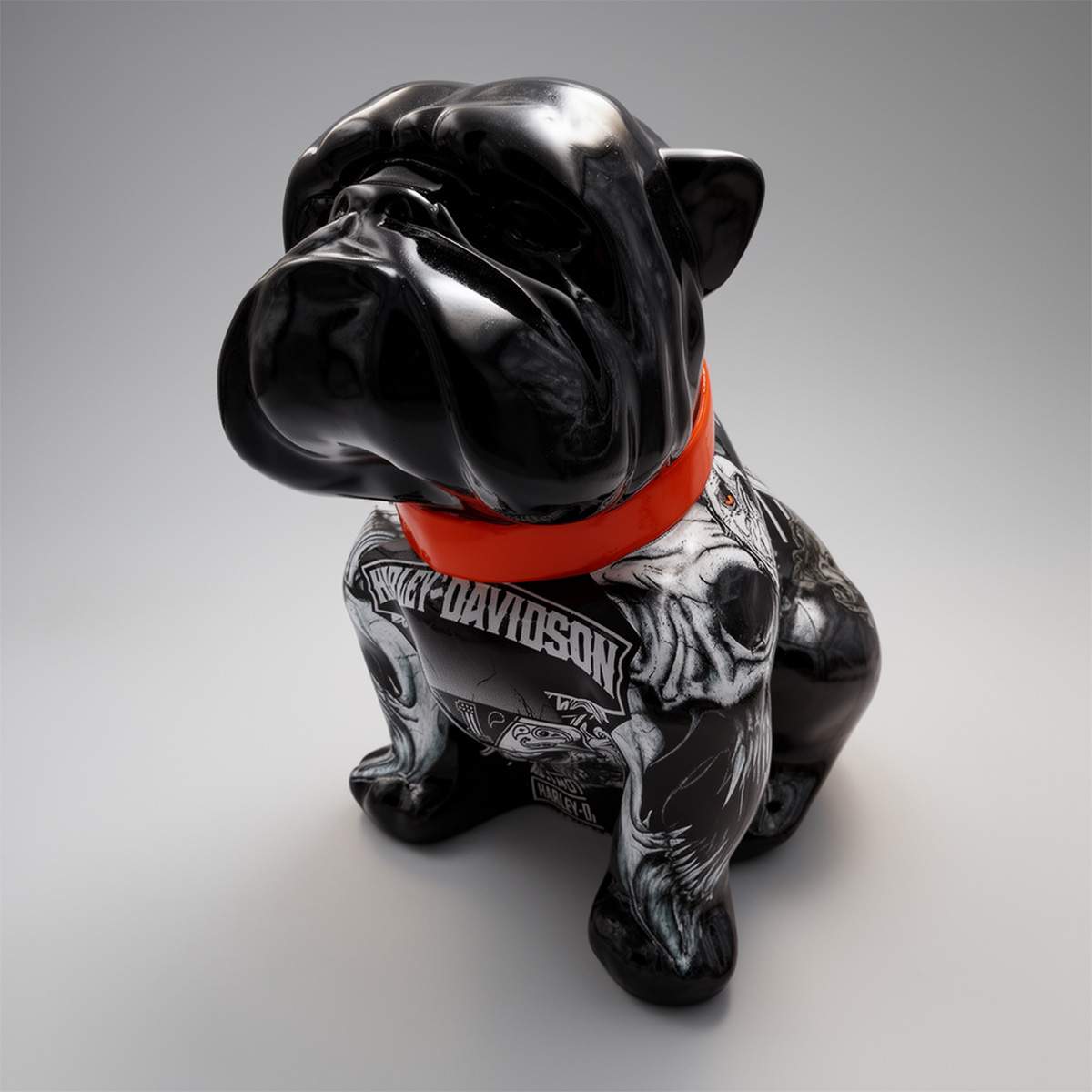 Figure Décorative Bulldog Angelo Harley Davidson