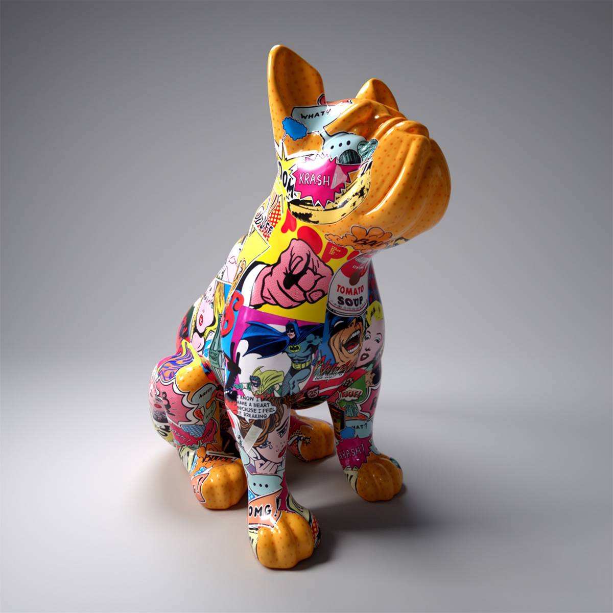Moyenne Figure Décorative Bulldog Assis – Image 6