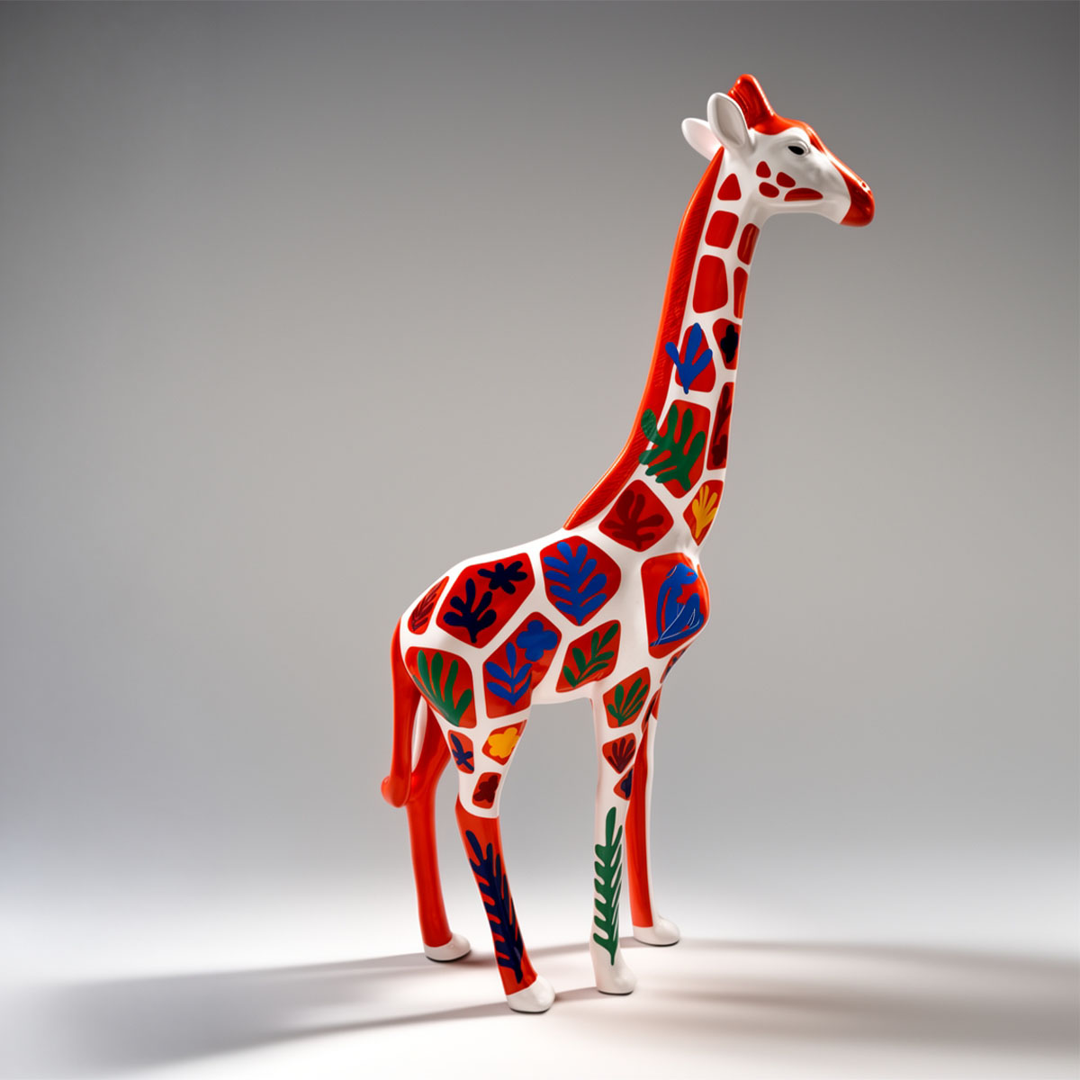 Grande Figure Décorative Girafe Motif Matisse – Image 5