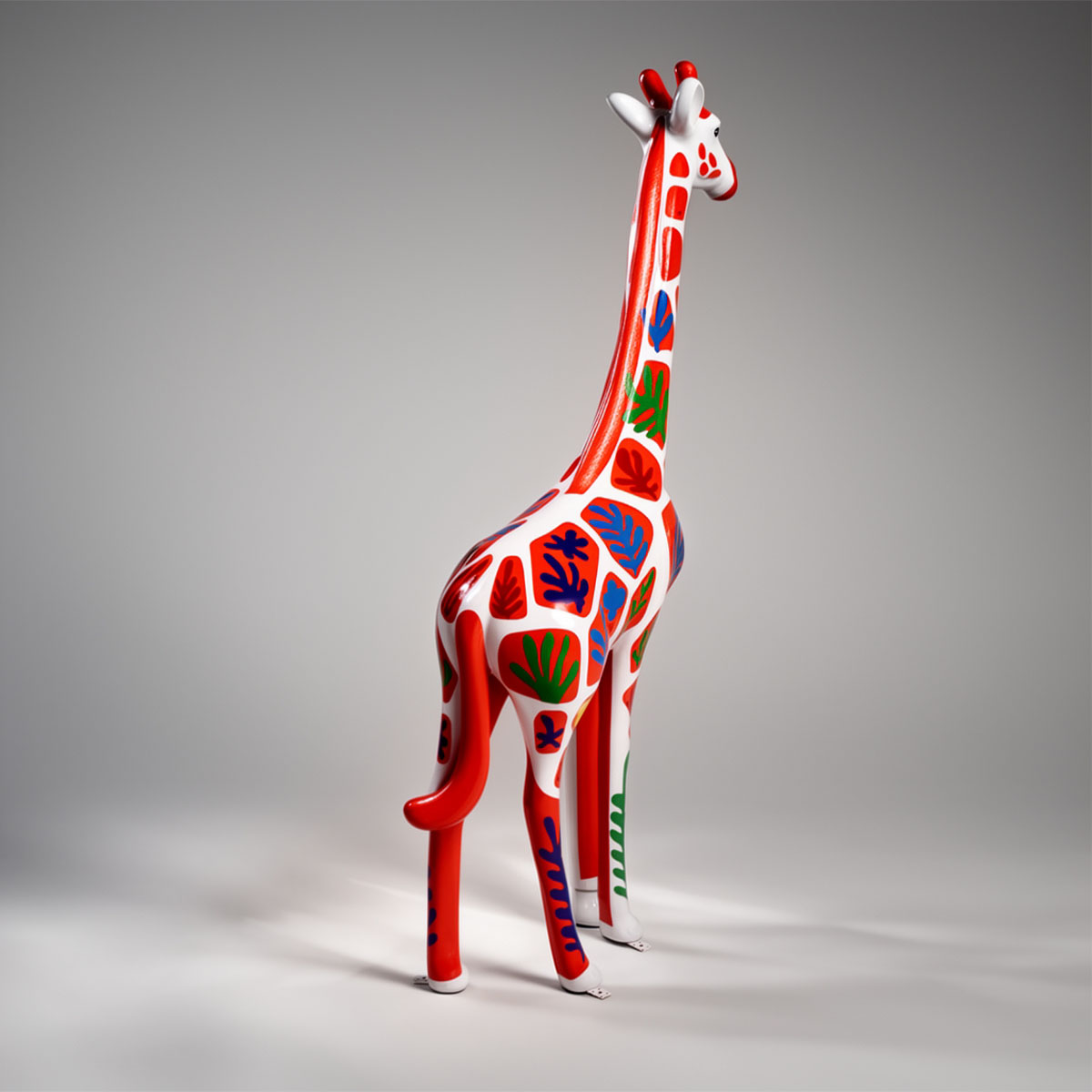 Grande Figure Décorative Girafe Motif Matisse – Image 8