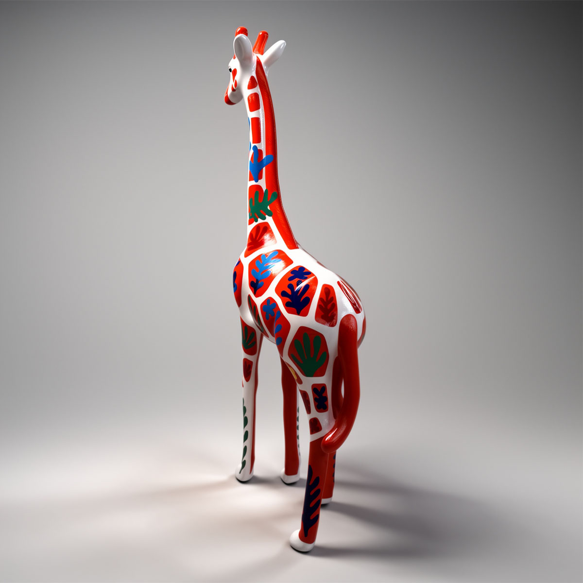 Grande Figure Décorative Girafe Motif Matisse – Image 6